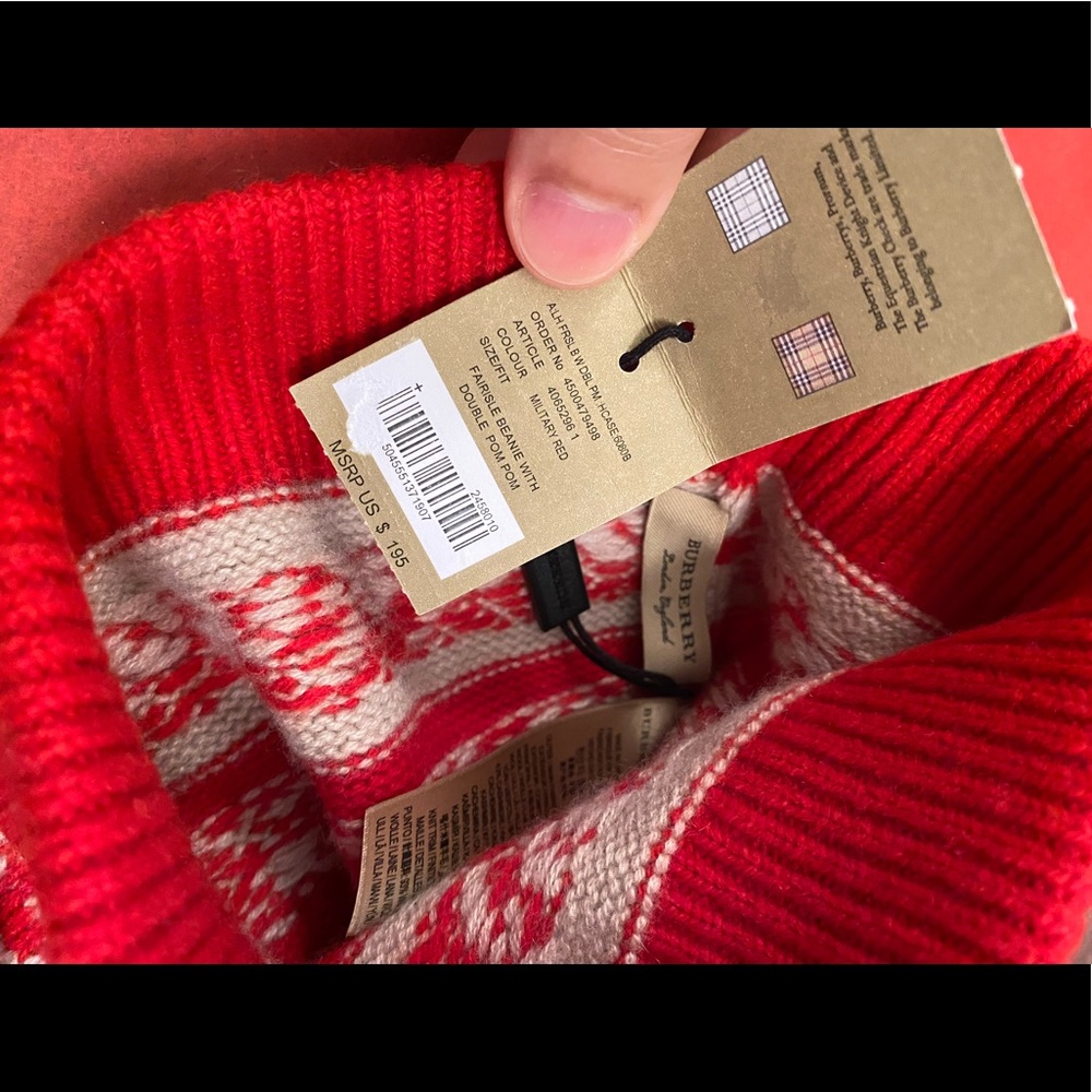 ❤️$195 Burberry Drawstring Wool/Cashmere Beanie NWT - Picture 5 of 5